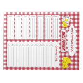 Bloc-note Fromage, Edelweiss, Planificateur de repas rouge e (Devant)