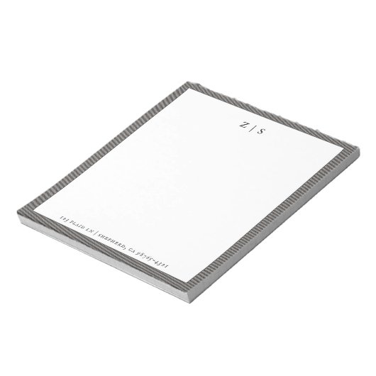 Bloc-note Frontalier Clan Tartan Plaid Motif (Tourné)