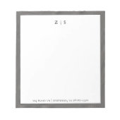 Bloc-note Frontalier Clan Tartan Plaid Motif (Devant)