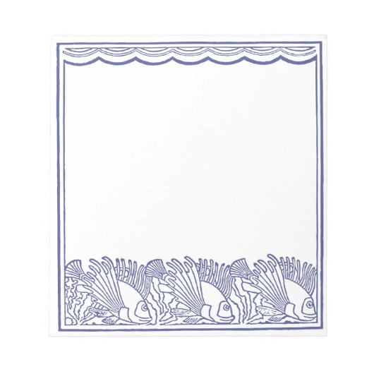 Bloc-note Frontière Aqua Blue Fishers (Devant)