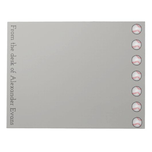 Bloc-note Frontière de baseball (Devant)