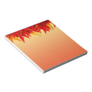 Bloc-note Frontière de feuille d'automne