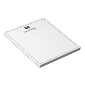 Bloc-note Frontière de ruban bleu de Prusse écriture personn (Incliné)