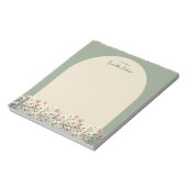 Bloc-note Frontière florale de Boho Arch Fleur sauvage (Tourné)