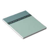 Bloc-note Frontière Motif Turquoise Rustique (Incliné)
