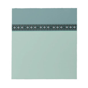 Bloc-note Frontière Motif Turquoise Rustique