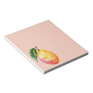 Bloc-note Fruit de mangue jaune rose