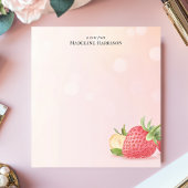 Bloc-note Fruit d'été de fraise sucrée Nom personnalisé