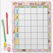Bloc-note Fruit Memphis Pink Homework Assignment