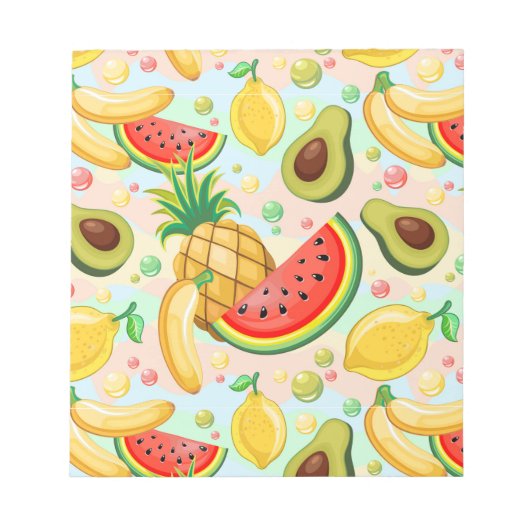 Bloc-note Fruits d'été frais Motif (Devant)