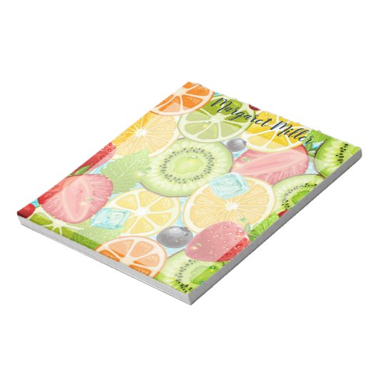 Bloc-note Fruits personnalisés (Tourné)