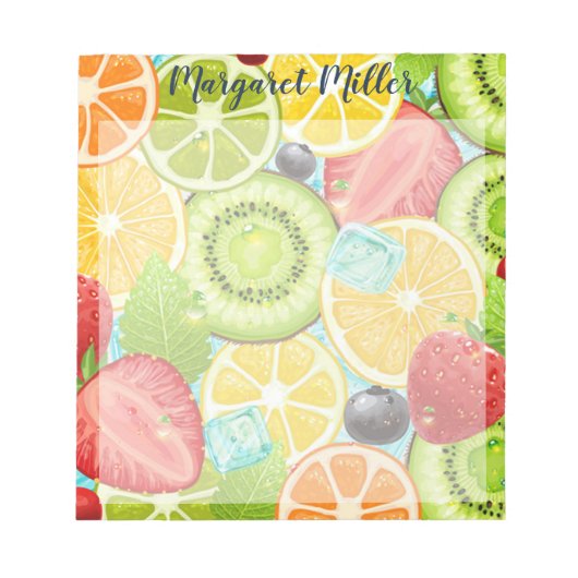 Bloc-note Fruits personnalisés (Devant)