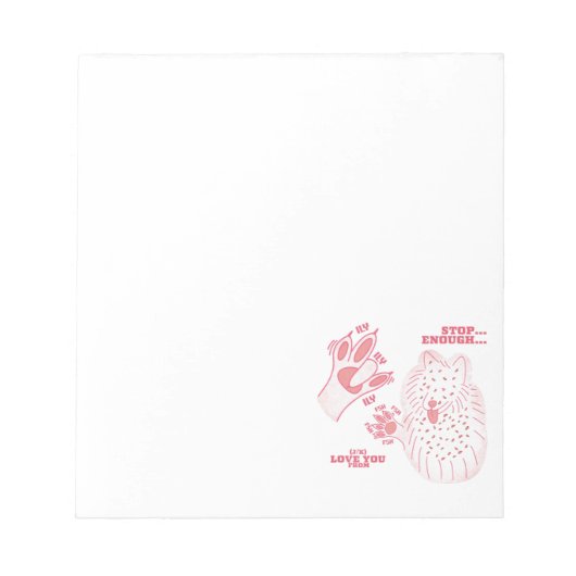 Bloc-note FSH - Arrêtez assez J/K Aimez-vous - ASL Design (Devant)