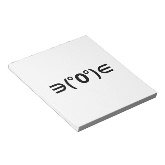 Bloc-note Fugu Kaomoji Emoticon japonais (Incliné)