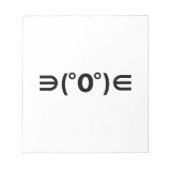 Bloc-note Fugu Kaomoji Emoticon japonais (Devant)