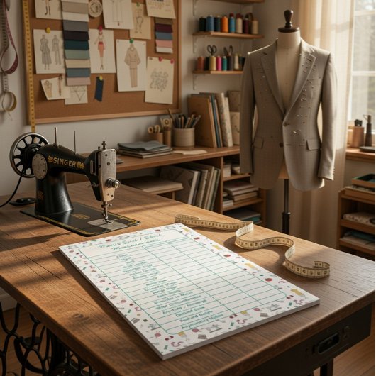 Bloc-note Fully Customizable Body Measurements Chart Notepad