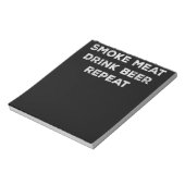 Bloc-note Fumer Viande Boire Bière Répéter | Amoureux Drôle  (Tourné)