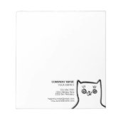 Bloc-note Fun Chat Main Drake Black White Simple Pet Service (Devant)