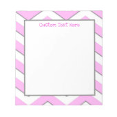 Bloc-note Fun mignon rose Chevron Stripe personnalisée (Devant)