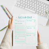 Bloc-note Fun Modern Daily Notepad Self Care and Positivity