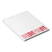 Bloc-note Fun OK Love You Bye Red and Pink Girfriend (Incliné)