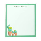 Bloc-note Fun Southwestern Poted Cactus Flowers Custom (Devant)