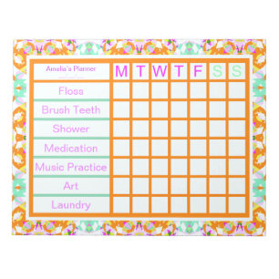 Bloc-note Fun TDAH Girl’s Women’s Weekly Reminder Planificat