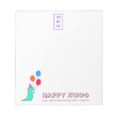 Bloc-note Fun Trex avec le Casquette de la fête et Balloons  (Devant)