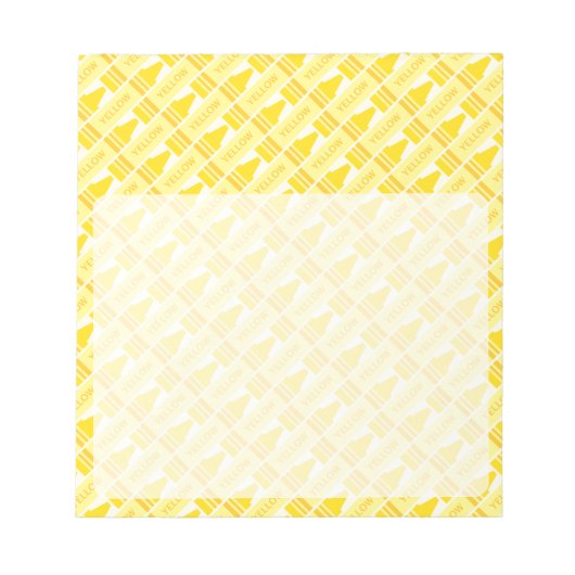 Bloc-note Fun Yellow Crayon Motif (Devant)