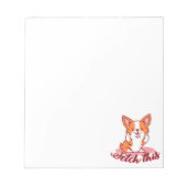 Bloc-note Funky Corgi Chien moyen Dog Extraire ceci (Devant)