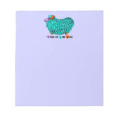 Bloc-note Funky Turquoise Ram chinois Année Zodiac Notepad (Devant)