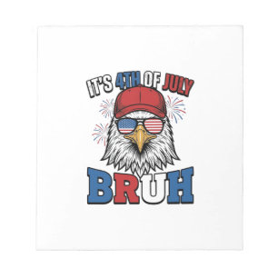 Bloc-note Funny 4 juillet Eagle Bruh Maillot Patriotique Des