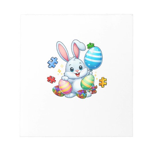 Bloc-note Funny Autism Awareness Puzzle Easter Bunny Eggs Ki (Devant)