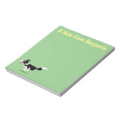 Bloc-note Funny Border Collie chien en course dessin animé (Tourné)