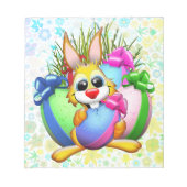 Bloc-note Funny Bunny biting an Easter Egg (Devant)