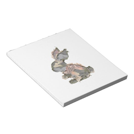 Bloc-note Funny Bunny Crochet Patchwork Camo Rabbit Happy Ea (Incliné)