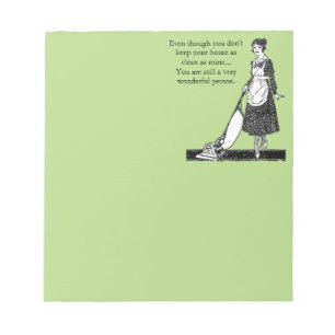 Bloc-note Funny Clean House - Personnaliser