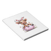 Bloc-note Funny Cow Easter Rabbit Cute Highland Cows Lover E (Incliné)