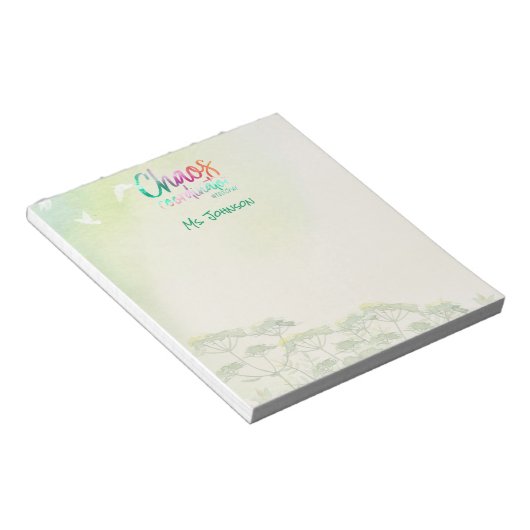 Bloc-note Funny Enseignant Cadeau Chaos Coordinateur Personn (Incliné)