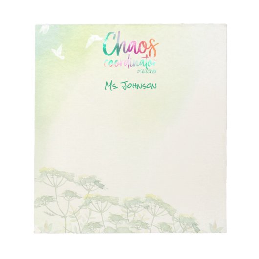 Bloc-note Funny Enseignant Cadeau Chaos Coordinateur Personn (Devant)