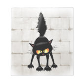 Bloc-note Funny Fierce Black Cat Cartoon  (Devant)