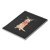 Bloc-note Funny Golden Retriever Christmas Tree Santa Renne (Tourné)