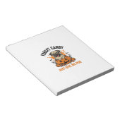Bloc-note Funny Halloween Pug Forget Candy Shirt Design_1 (Incliné)