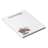 Bloc-note Funny happy moose cartoon illustration (Incliné)