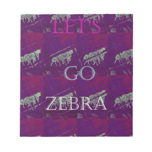 Bloc-note Funny Lets Go Zebra Hakuna Matata motif Design Co