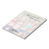 Bloc-note Funny Life's a Beach Sassy Mom Custom Photo Funny (Tourné)
