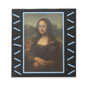 Bloc-note Funny Mona Lisa nerd verre (Devant)