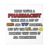 Bloc-note Funny Pharmacien ... OMG WTF LOL (Devant)