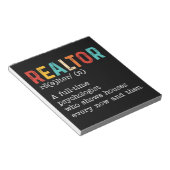 Bloc-note Funny Real Estate Agent Realtor Description du tra (Incliné)