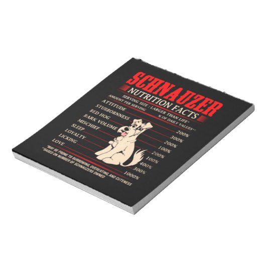 Bloc-note Funny Schnauzer| Schnauzer - Faits de la bulle (Tourné)